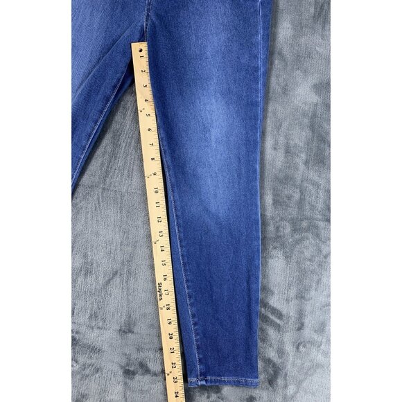 Logo Lori Goldstein Pull On Legging Jegging Size 4P Blue Soft Stretchy - Picture 6 of 6